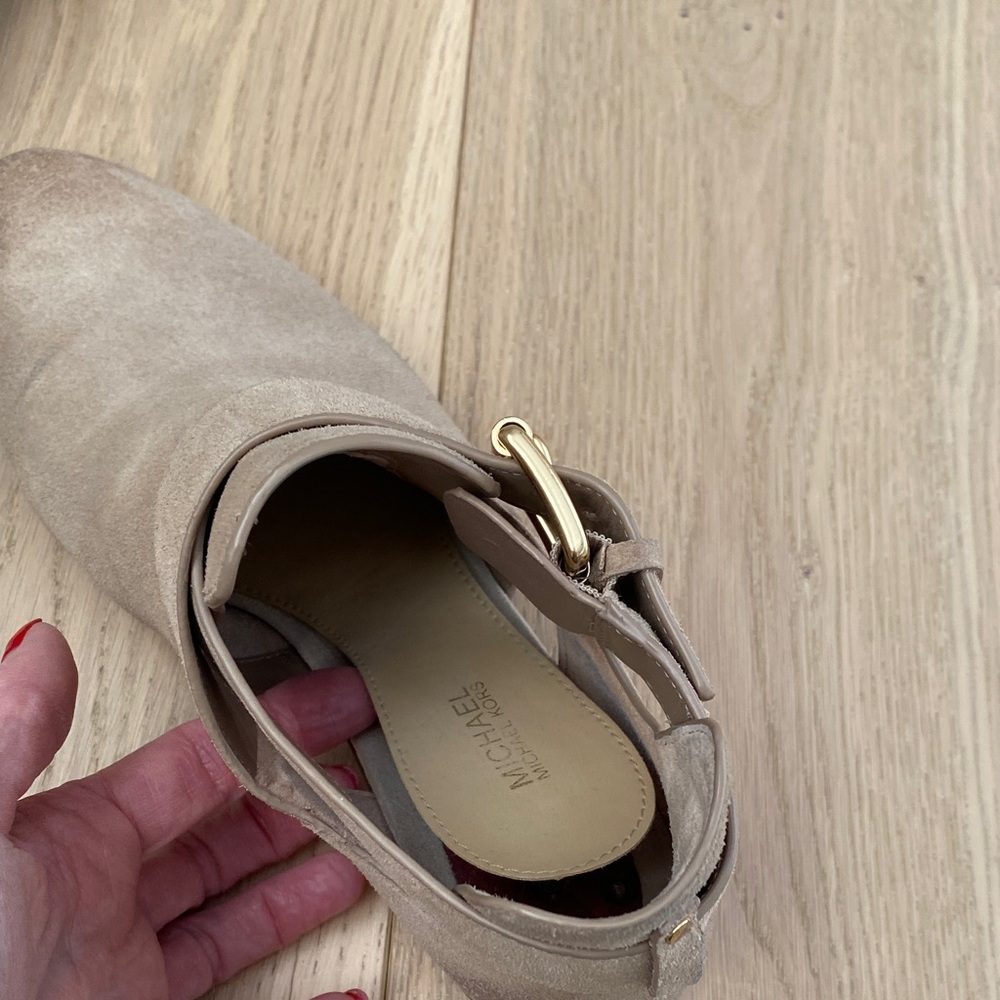 Michael Kors Taupe Ankle Boots with Buckle - Picture 9 of 10